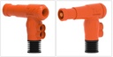 TW2418 M12 insulated right angle connector, 400A AC
