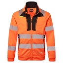 DX477 DX4 Hi-Vis Funnel Neck Zipped Sweatshirt
